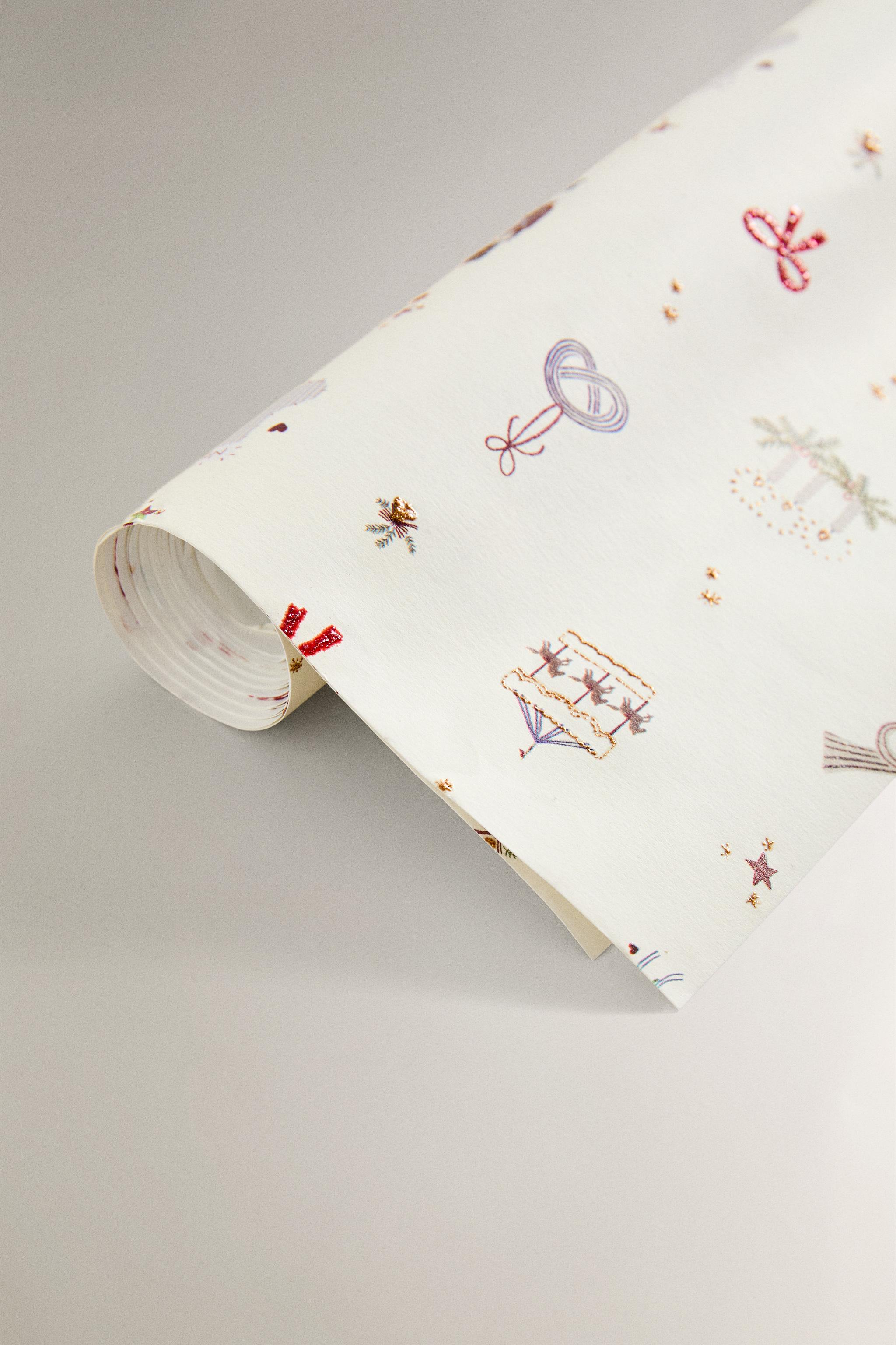 CHRISTMAS WRAPPING PAPER WITH DESIGNS CHRISTMAS